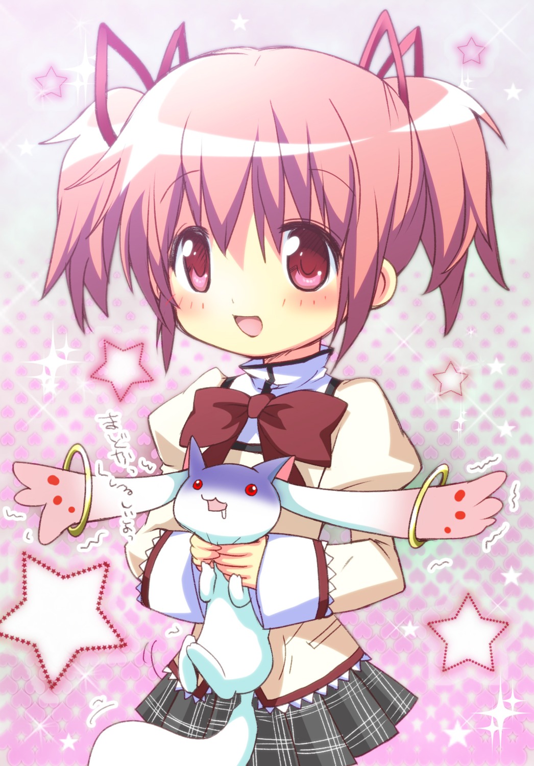 chibi, donguri, kaname_madoka, kyubey, mahou_shoujo_madoka_magica, seifuku