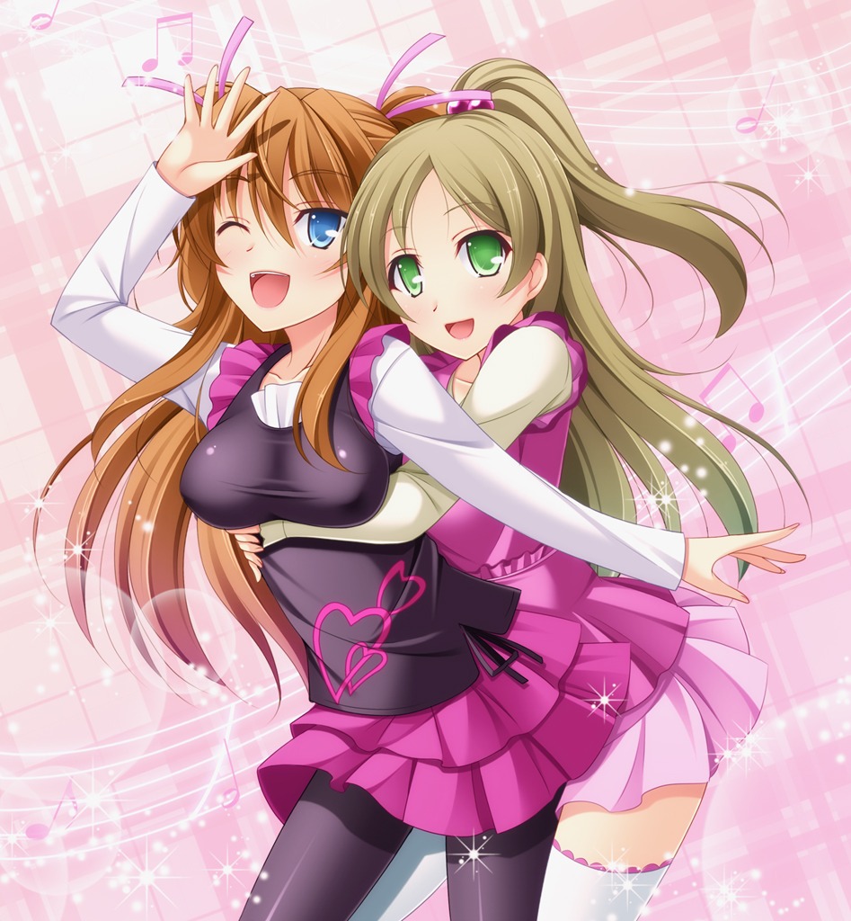 houjou_hibiki, minamino_kanade, narutaki_shin, pantyhose, precure, suite_precure, thighhighs