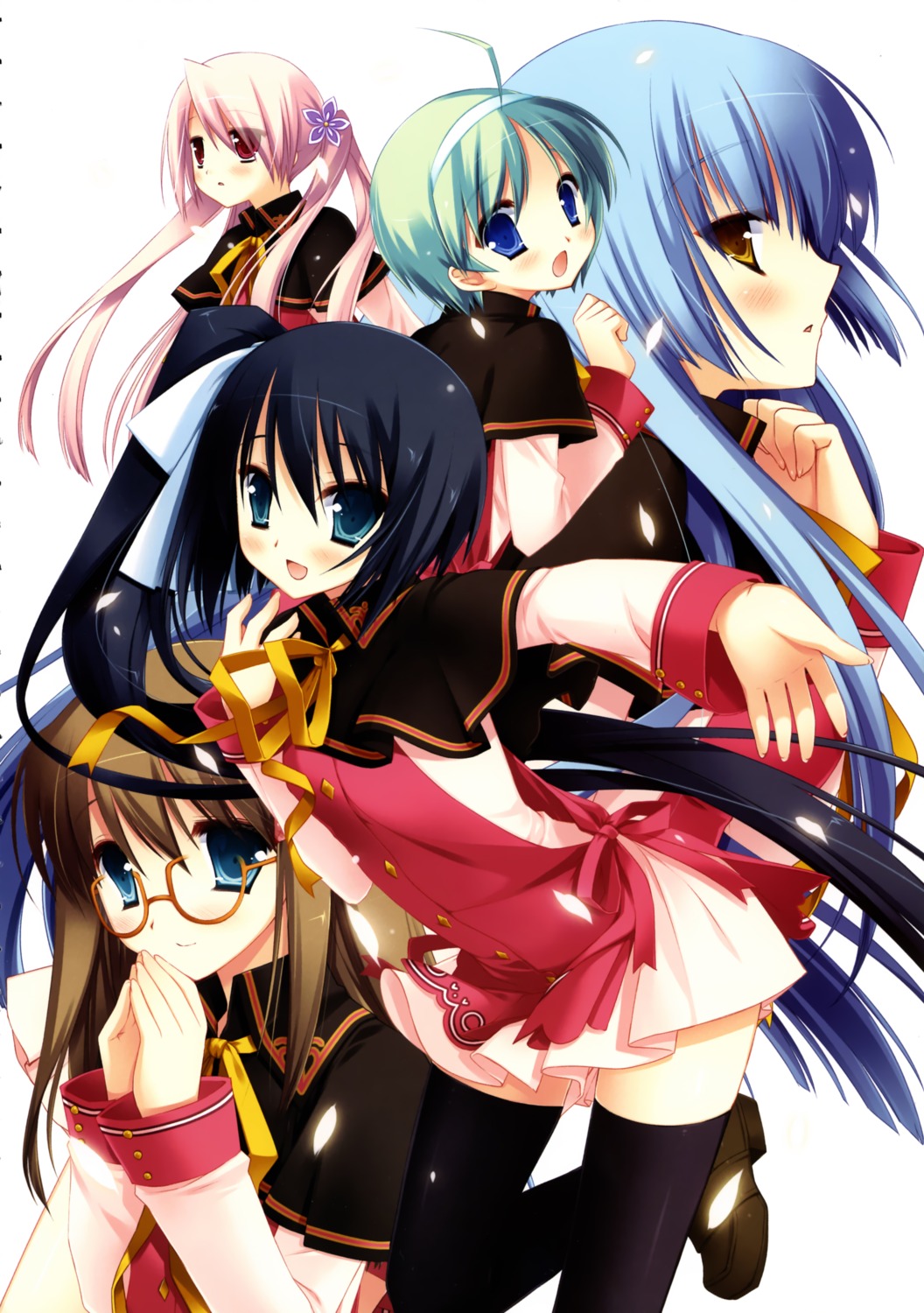 color_issue, hachimitsu_otome_blossom_days, megane, miyasu_risa, nanase_yuki, seifuku, thighhighs