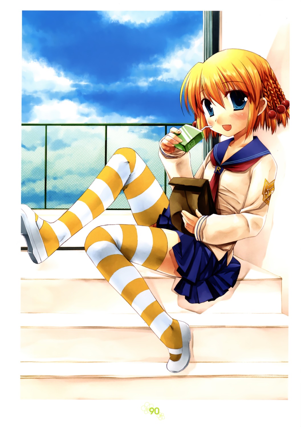 color_issue, kanisawa_kinu, miyasu_risa, seifuku, thighhighs, tsuyokiss