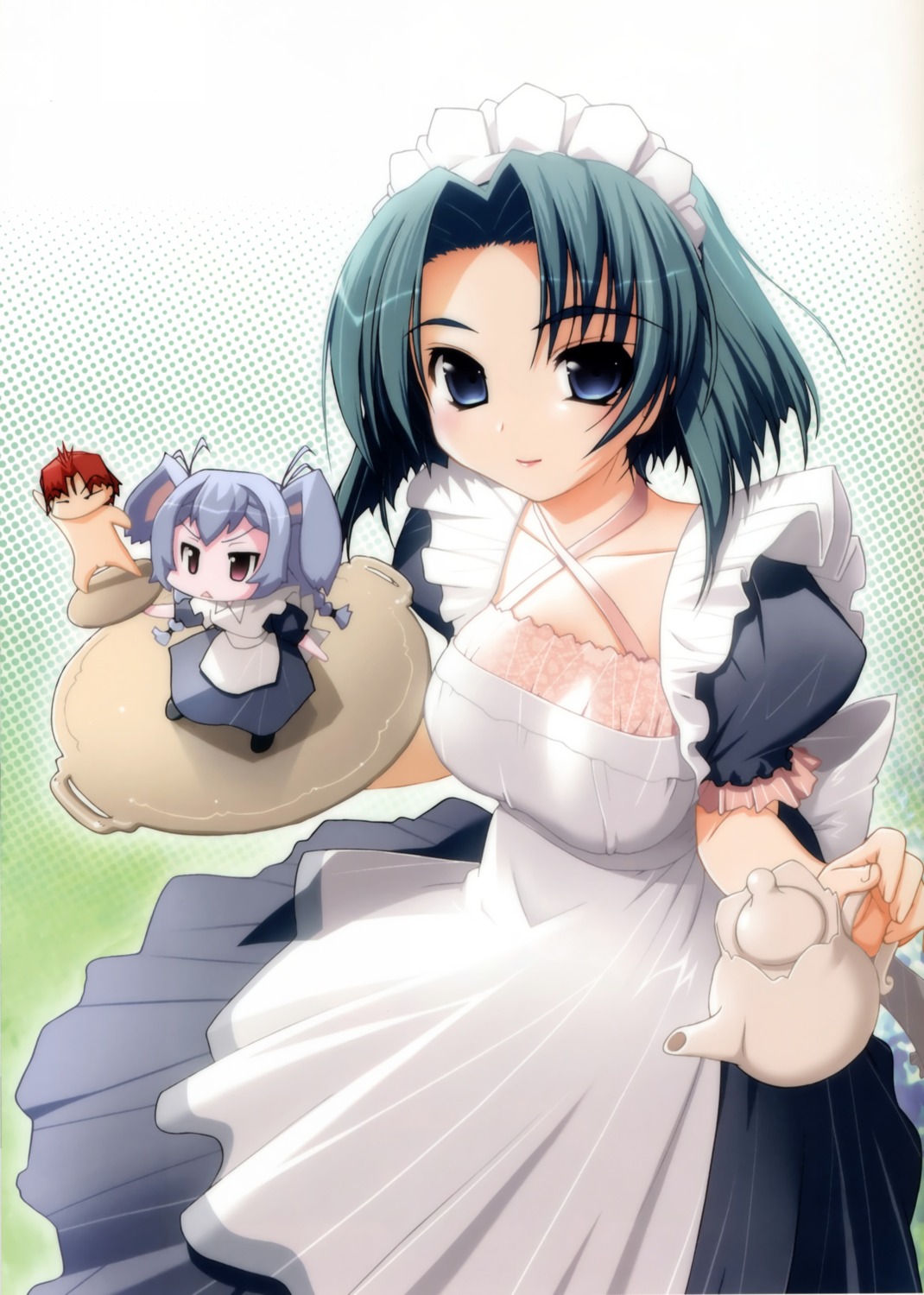 akata_itsuki, chibi, hime-sama_ririshiku!, maid