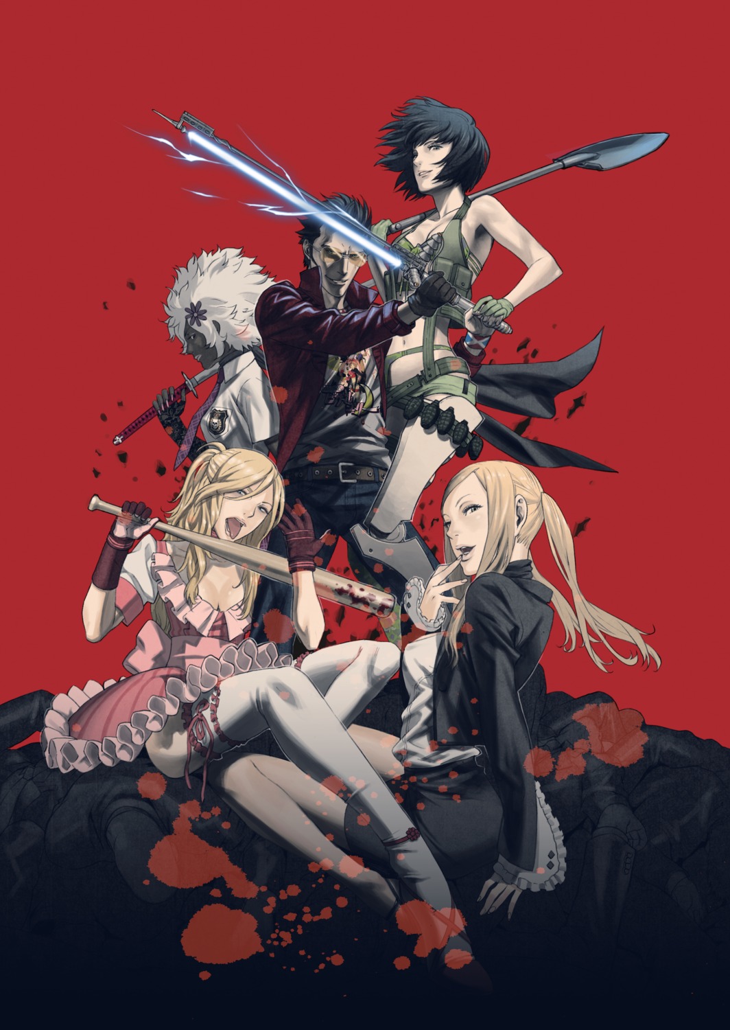 bad_girl, dress, no_more_heroes, sword, sylvia_christel, thighhighs