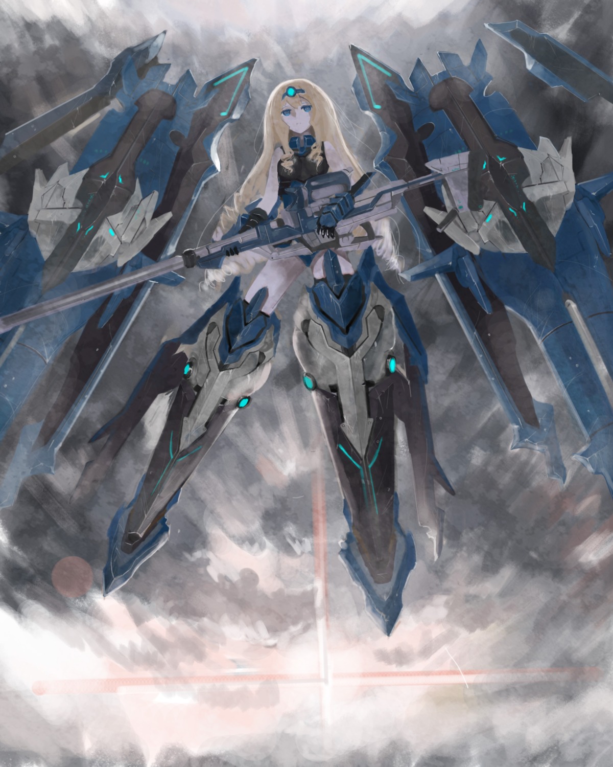 bodysuit, cecilia_alcott, gun, infinite_stratos, mecha_musume, ran_(bukeranwu), thighhighs