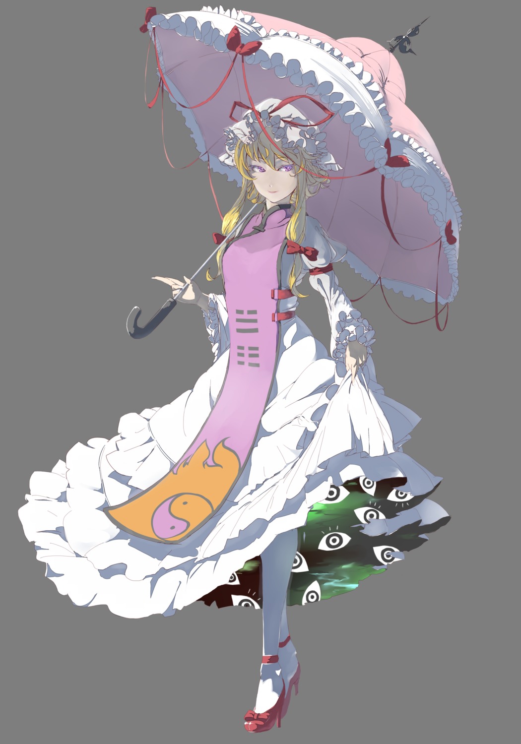 ryuugan, touhou, transparent_png, yakumo_yukari
