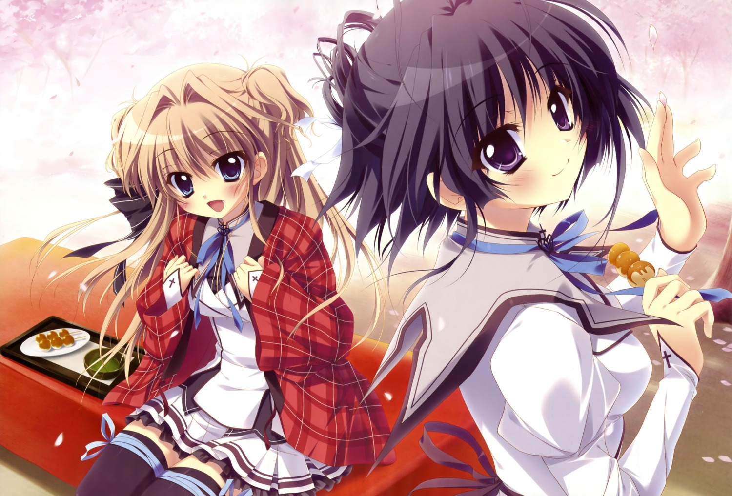 detexted, izumi_tsubasu, mashiroiro_symphony, onomiya_yutsuki, seifuku, sena_airi, thighhighs