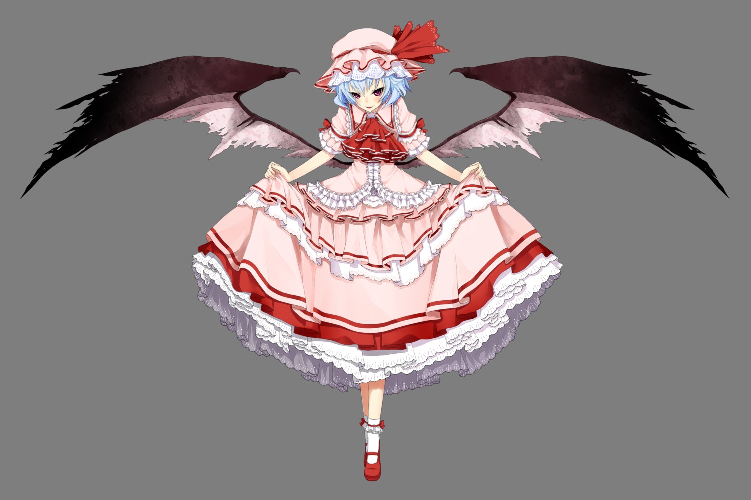 kodama_(wa-ka-me), remilia_scarlet, touhou, transparent_png, wings