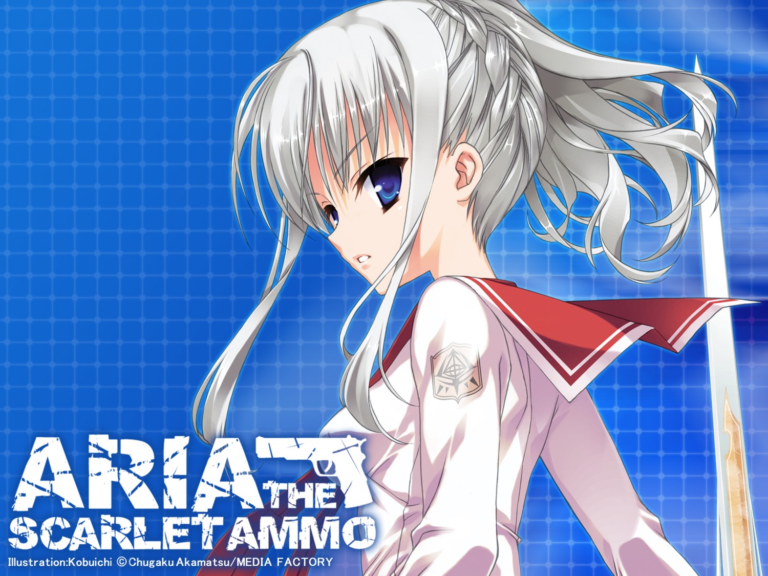 hidan_no_aria, jeanne_d'arc, jeanne_d'arc_(hidan_no_aria), kobuichi, seifuku, sword, wallpaper
