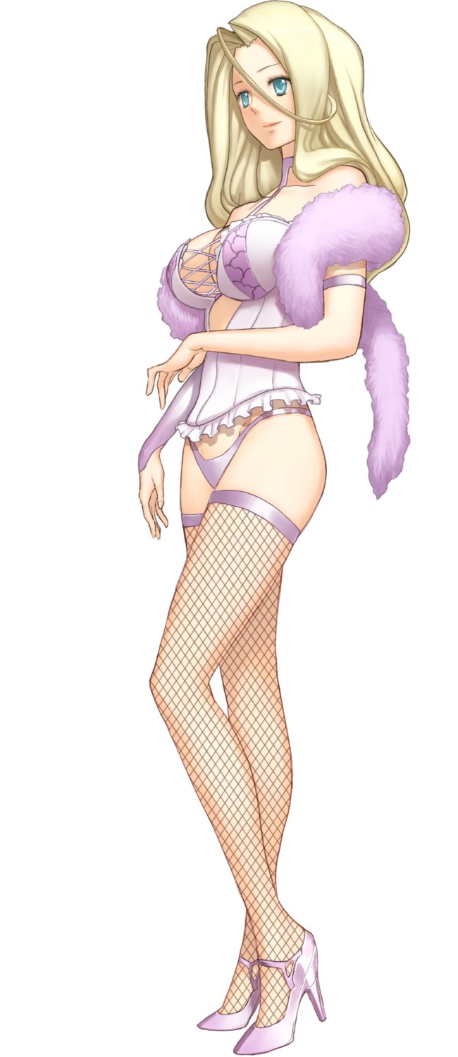 ar_tonelico, ar_tonelico_3, cleavage, fishnets, lingerie, nagi_ryou, pantsu, salapator