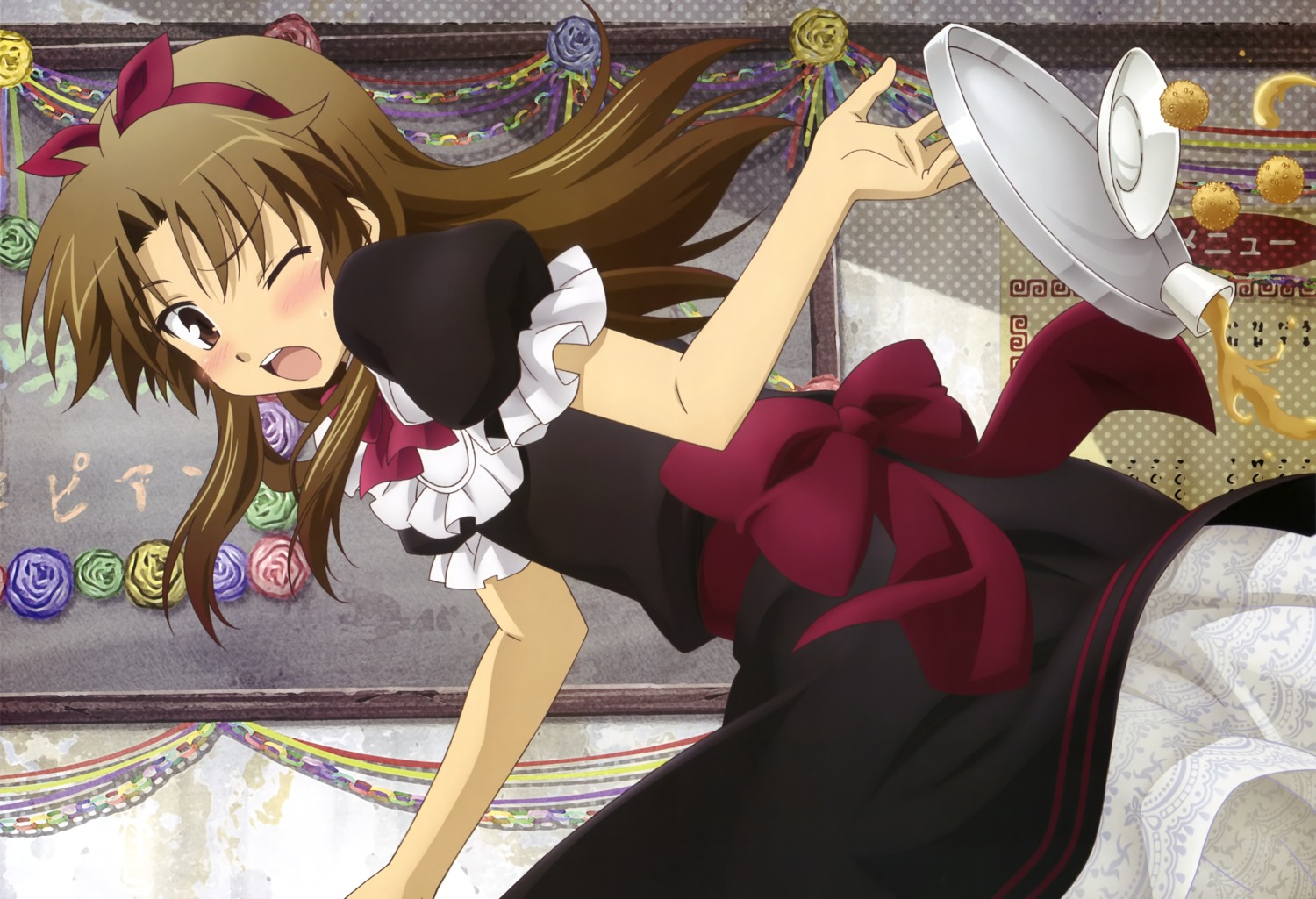 baka_to_test_to_shoukanjuu, noda_megumi_(artist), trap, waitress, yoshii_akihisa