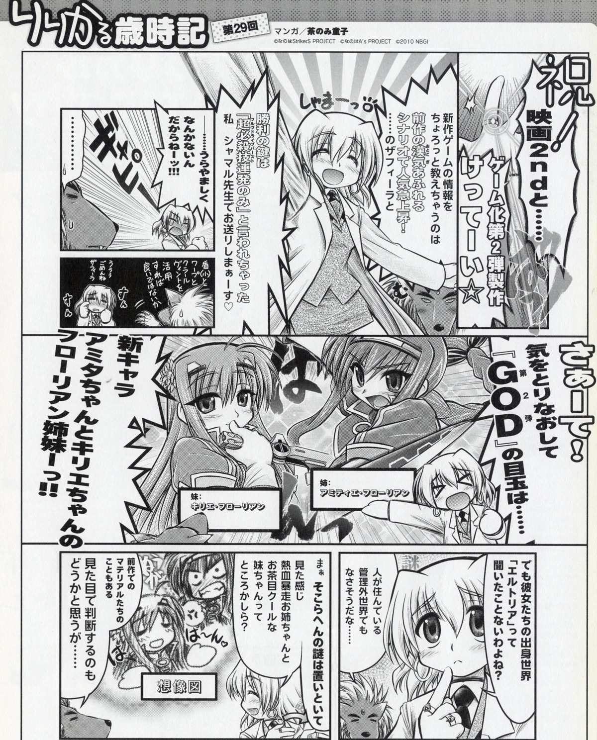chanomi_douji, mahou_shoujo_lyrical_nanoha, mahou_shoujo_lyrical_nanoha_strikers, monochrome, shamal, zafira