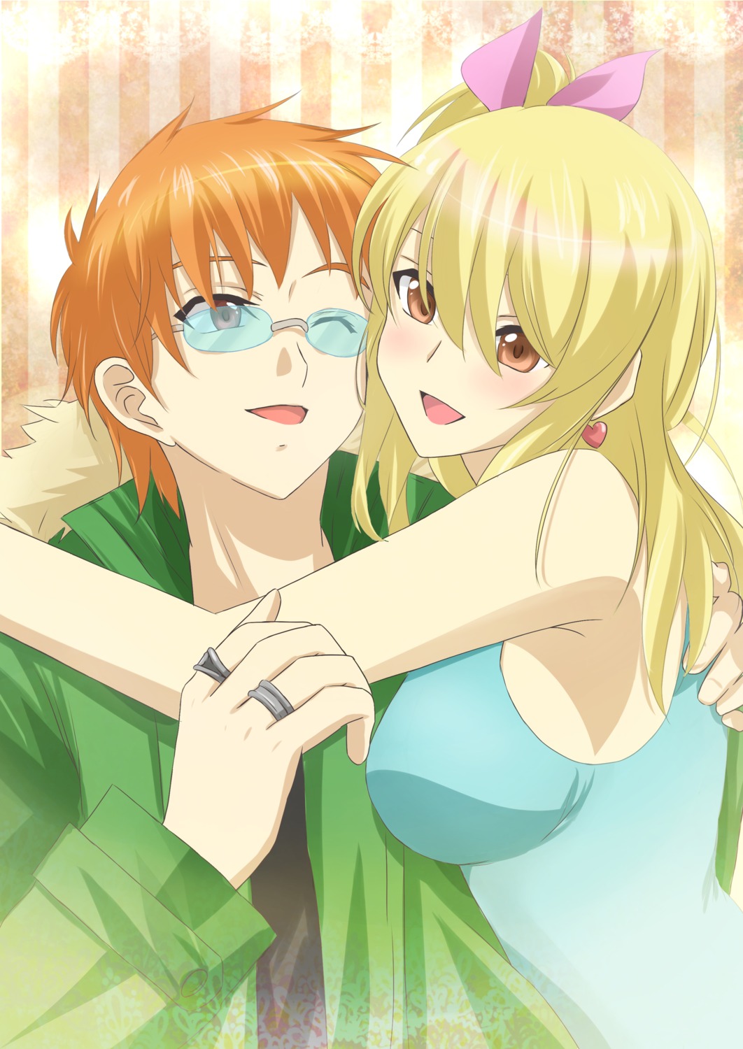 fairy_tail, kurose_nao, loke, lucy_heartfilia, megane