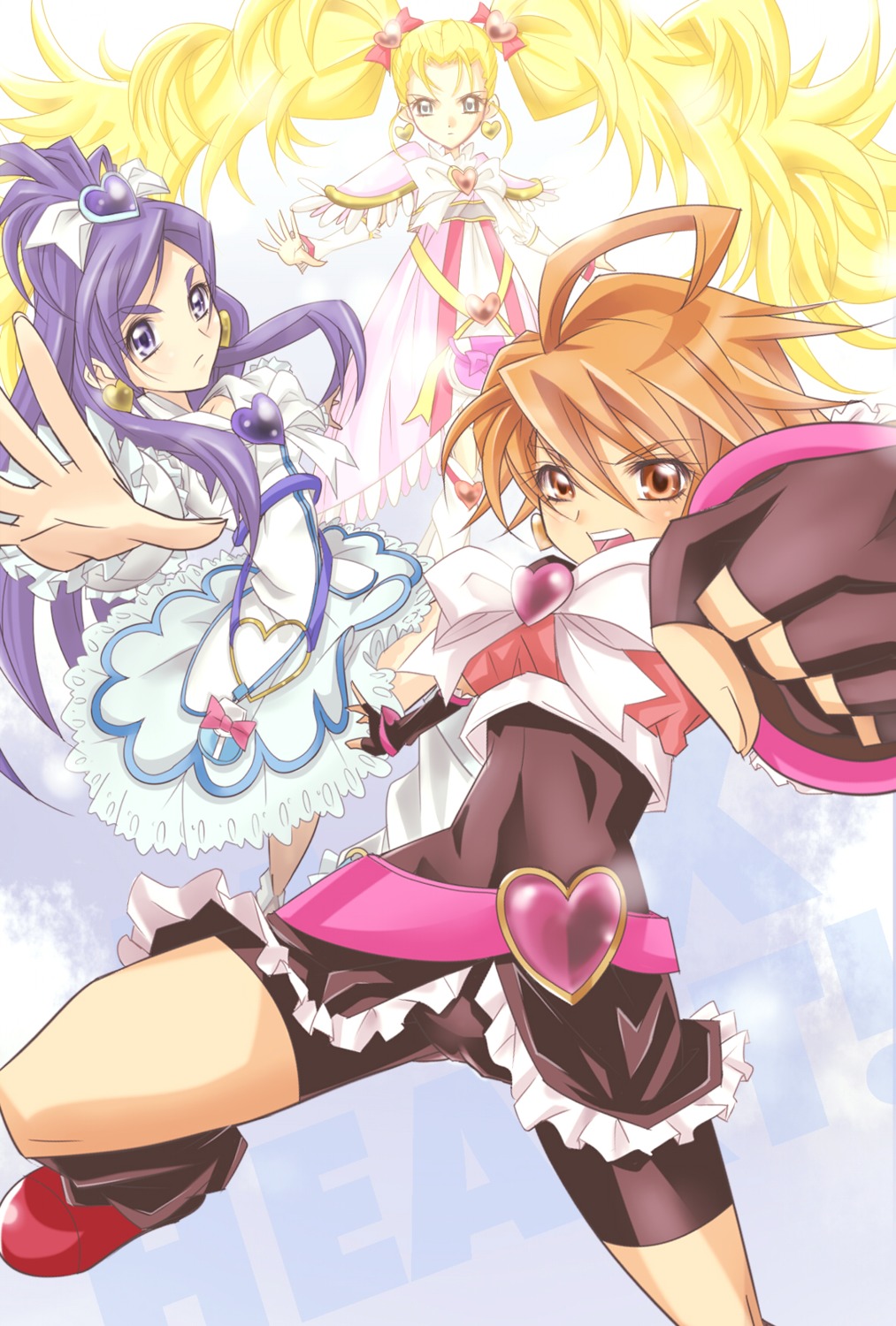 dress, futari_wa_precure, kojikoji, kujou_hikari, misumi_nagisa, precure, yukishiro_honoka