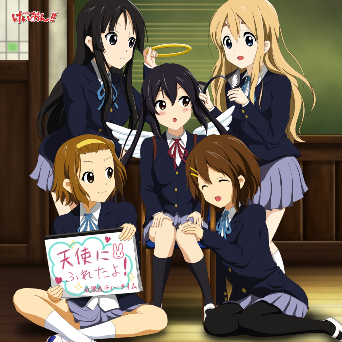 akiyama_mio, hirasawa_yui, k-on!, kotobuki_tsumugi, kouchou_(artist), nakano_azusa, pantyhose, seifuku