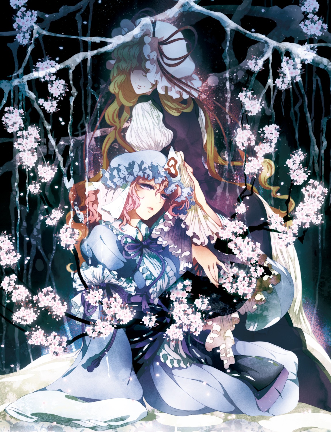 pepepo, saigyouji_yuyuko, touhou, yakumo_yukari