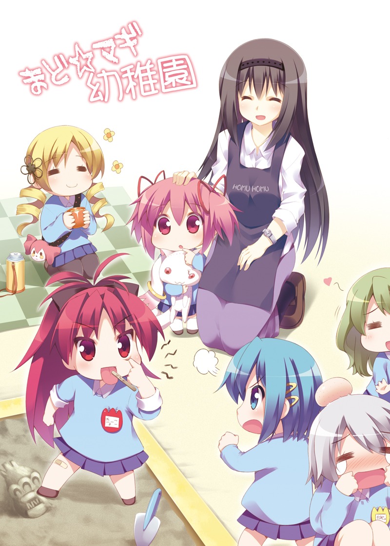 akemi_homura, hoppege, kamijo_kyosuke, kaname_madoka, kyubey, mahou_shoujo_madoka_magica, miki_sayaka, sakura_kyouko, shizuki_hitomi, tomoe_mami