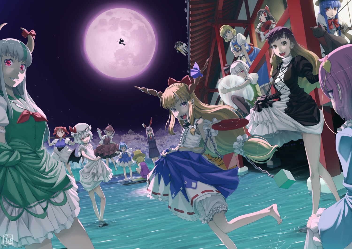 alice_margatroid, cirno, ex_keine, feet, gahaku, hakurei_reimu, hijiri_byakuren, himekaidou_hatate, hinanawi_tenshi, ibuki_suika, kaenbyou_rin_(cat), kirisame_marisa, komeiji_satori, konpaku_youmu, moriya_suwako, mystia_lorelei, onozuka_komachi, reisen_udongein_inaba, remilia_scarlet, touhou