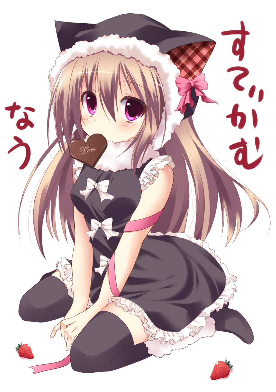 animal_ears, dress, marotti, thighhighs, valentine