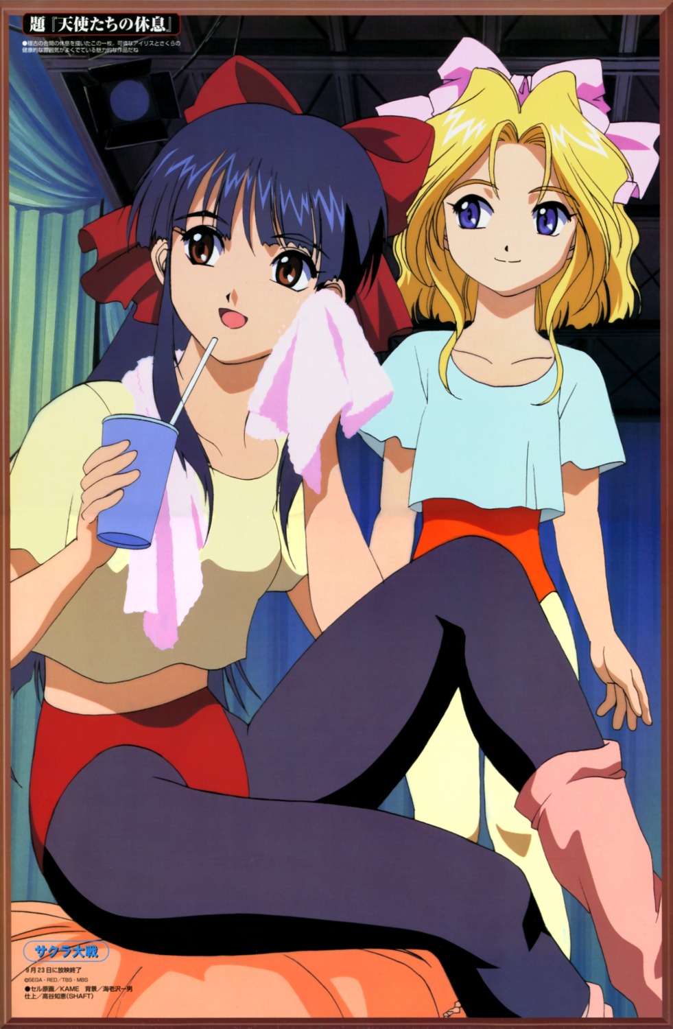 iris_chateaubriand, kame, leotard, pantyhose, sakura_taisen, shinguuji_sakura