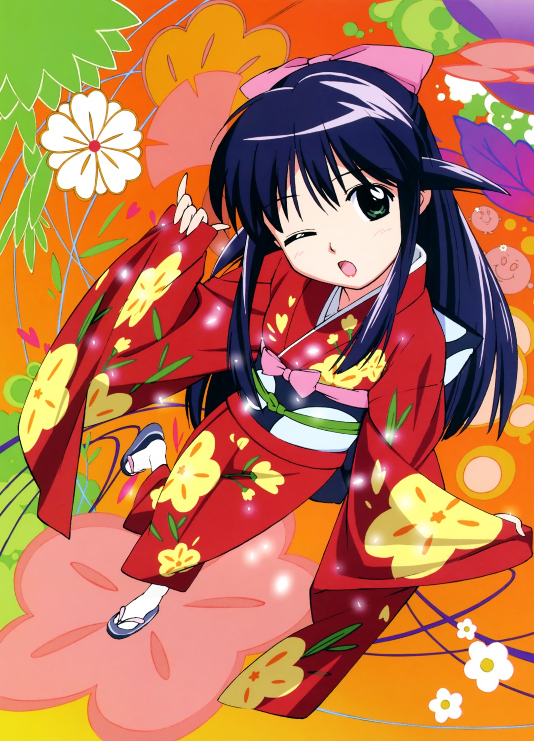 andou_mahoro, kimono, kubota_chikashi, mahoromatic