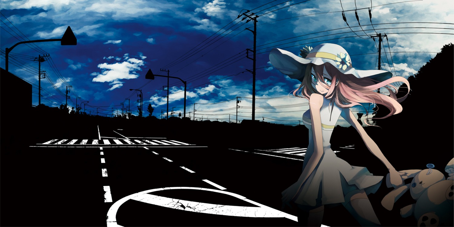 dress, landscape, summer_dress, takagi_(tansuke), tansuke, thighhighs
