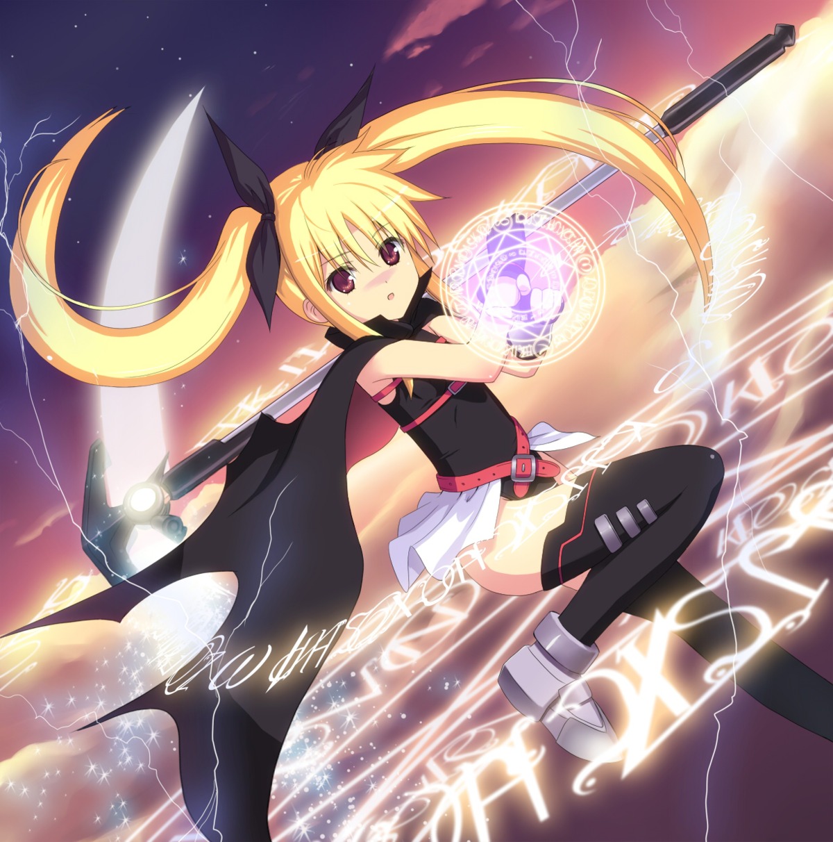 fate_testarossa, koyama_tomosato, mahou_shoujo_lyrical_nanoha, thighhighs