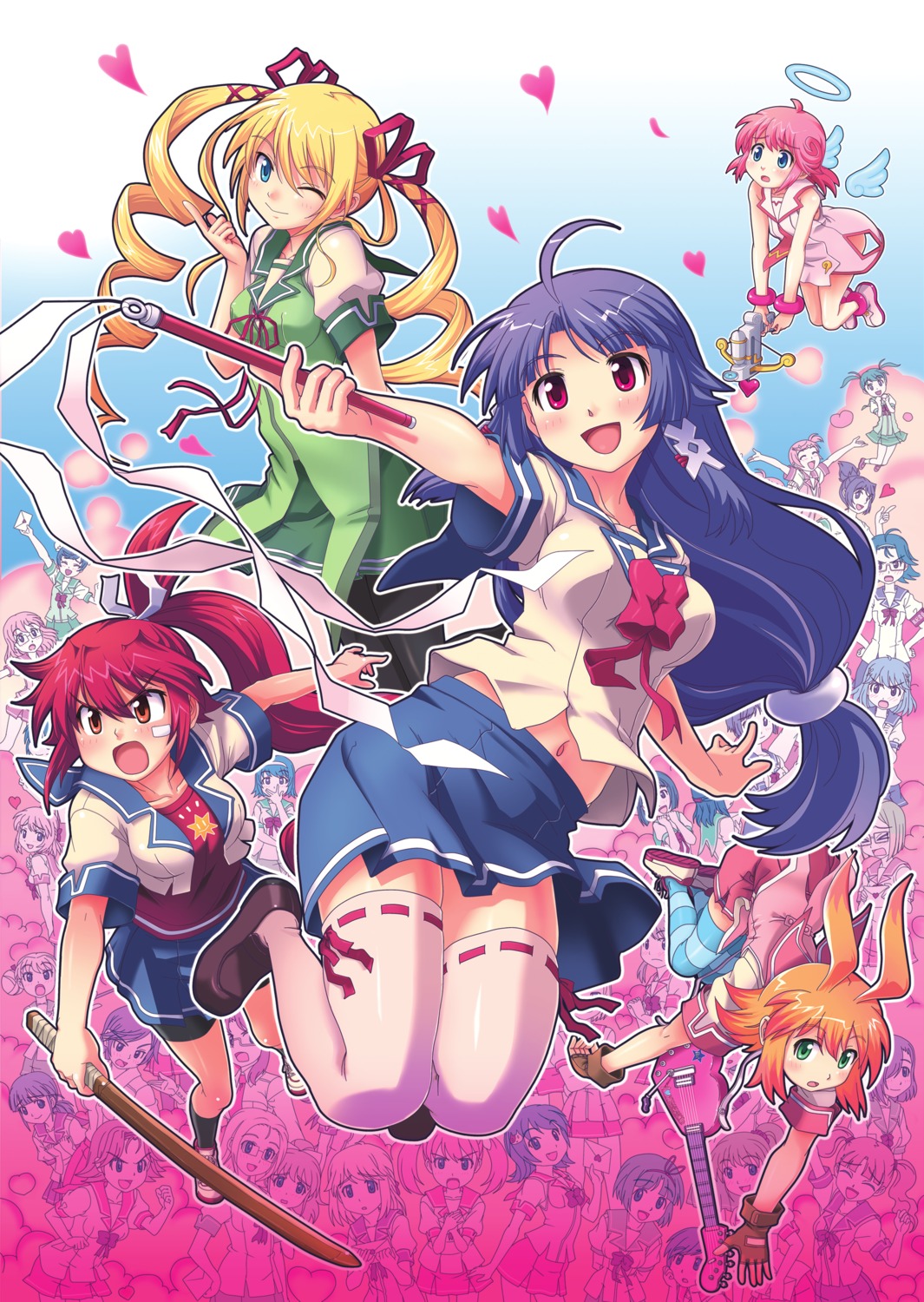 alchemist_(company), galgun, itou_daiten, nonomiya_kaname, sakurazaki_kaoruko, seifuku, thighhighs, uno_aoi