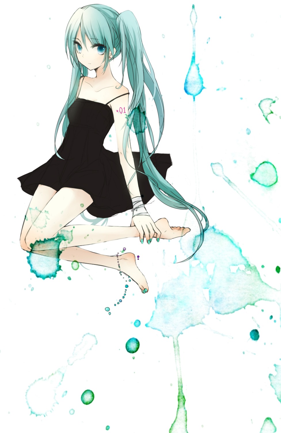 aliasing, dress, hatsune_miku, mita, vocaloid