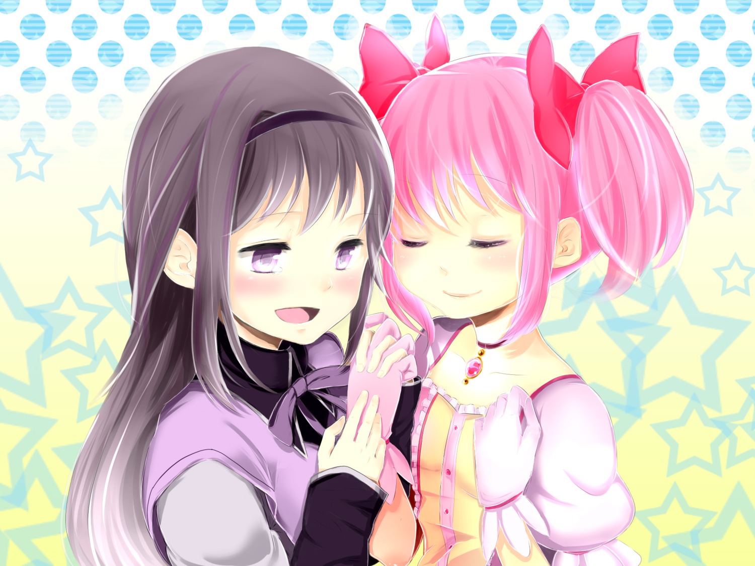 akemi_homura, dorei-chan, kaname_madoka, mahou_shoujo_madoka_magica