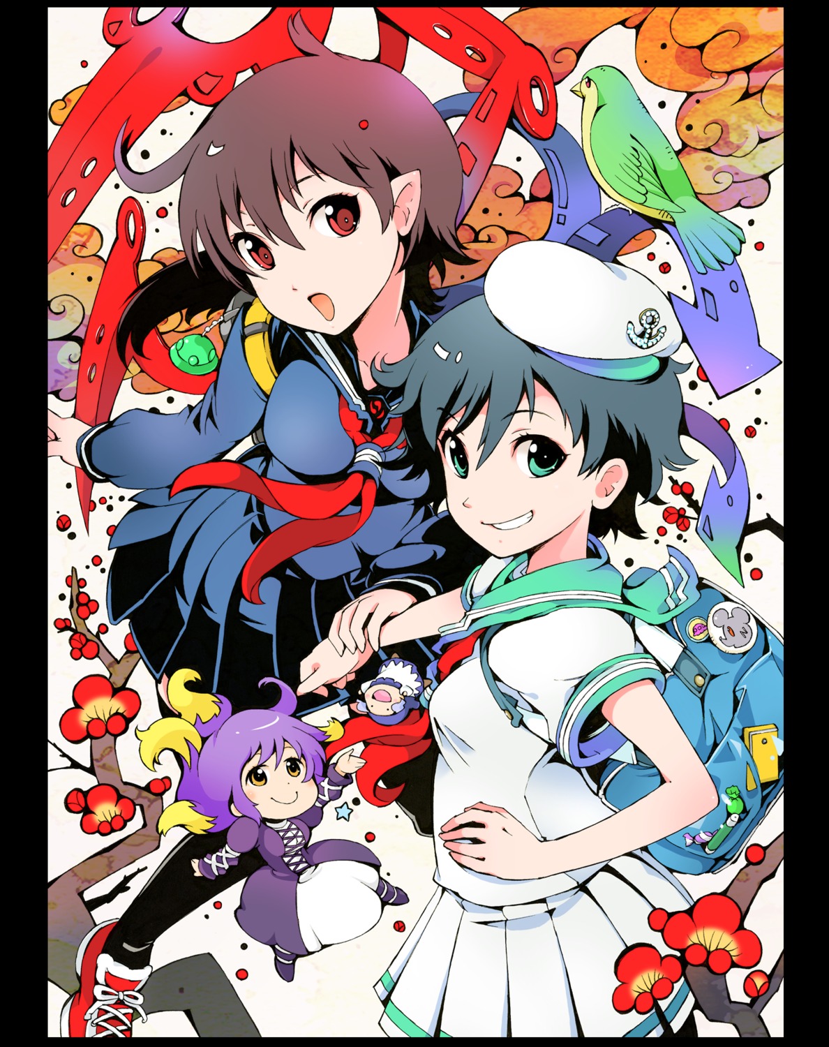 hijiri_byakuren, houjuu_nue, ichizen_(o_tori), murasa_minamitsu, seifuku, touhou