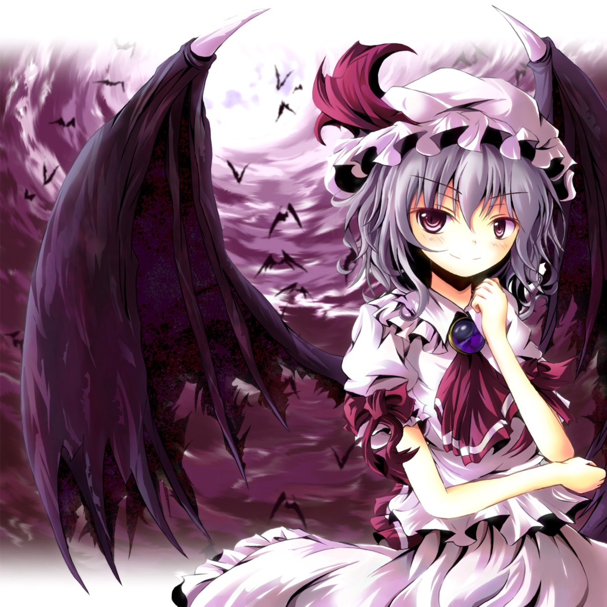 remilia_scarlet, tamago_gohan, touhou, wings