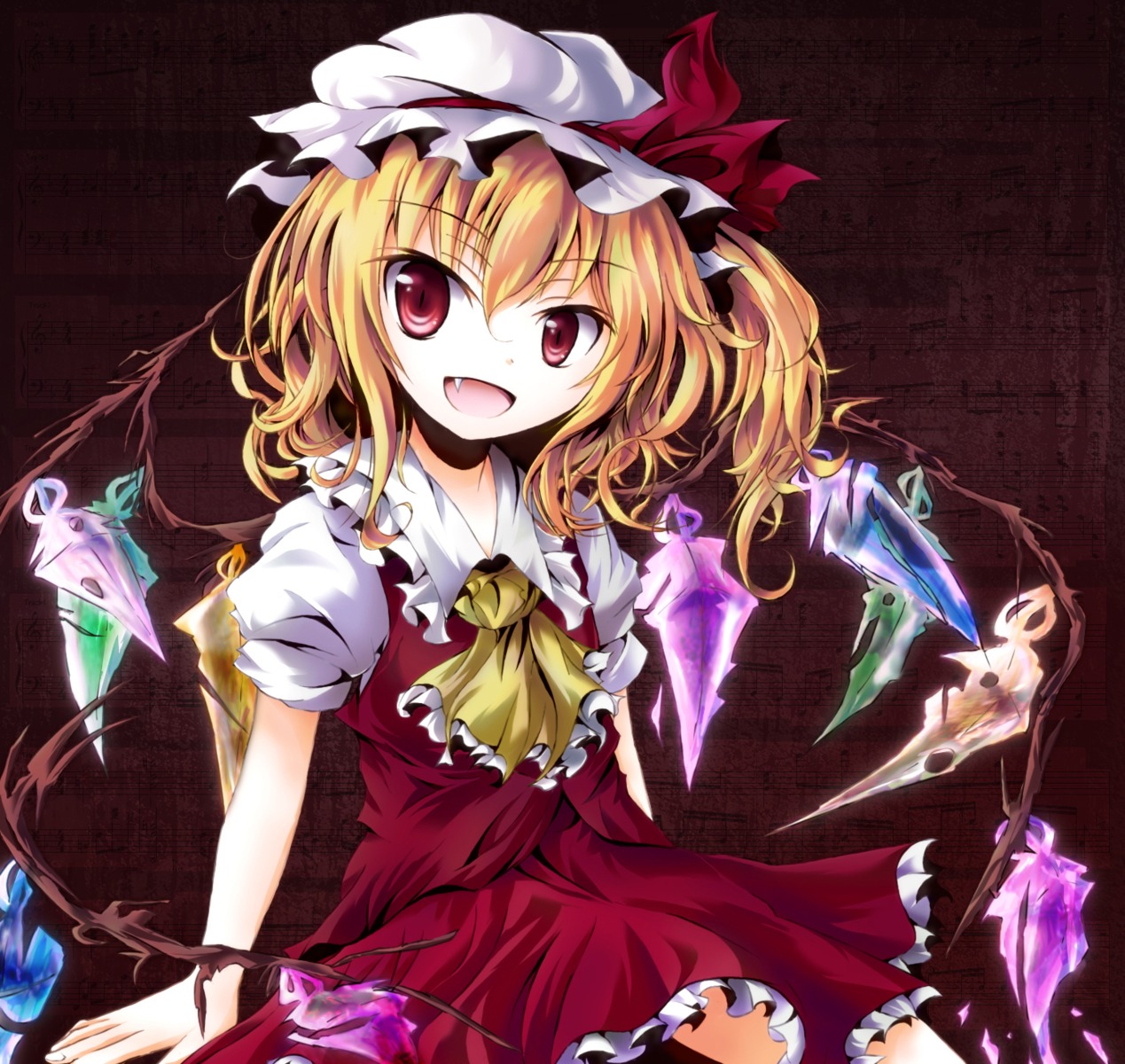 flandre_scarlet, tamago_gohan, touhou, wings
