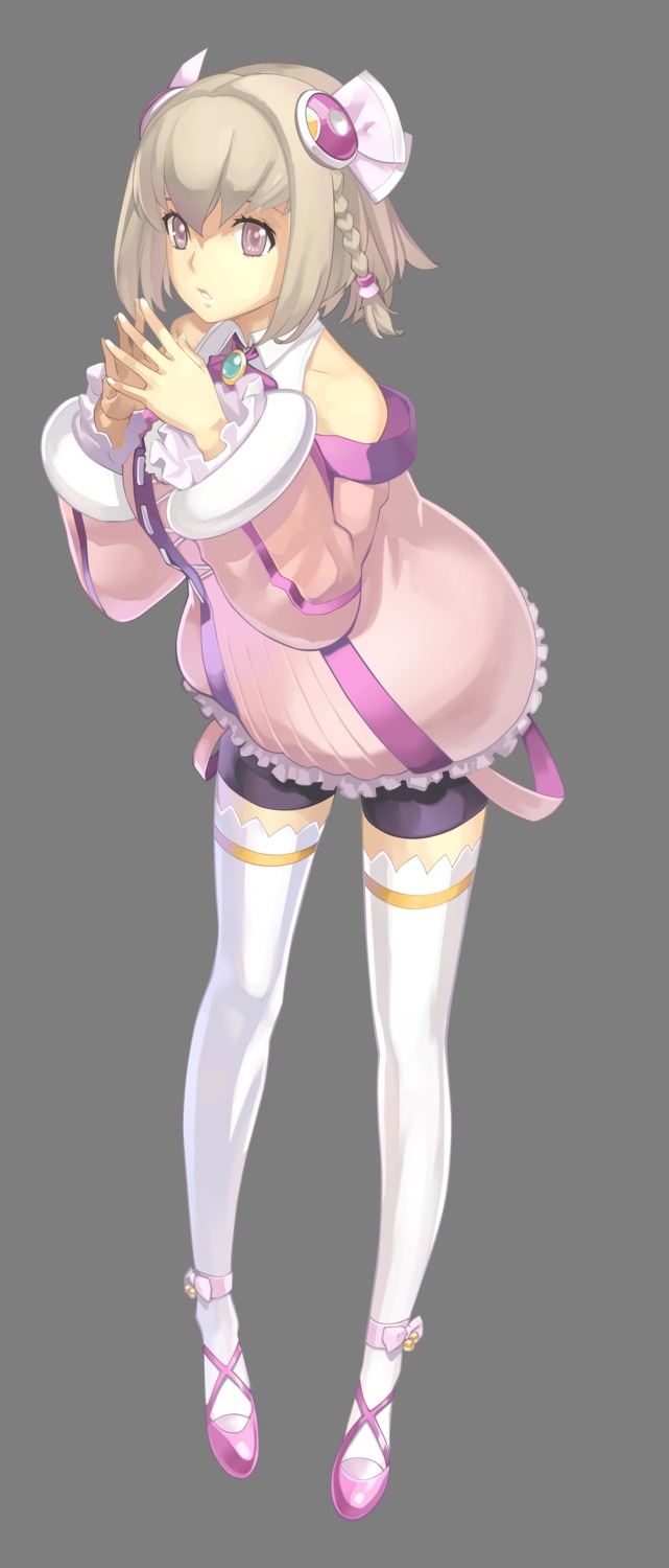 ar_tonelico, ar_tonelico_3, bike_shorts, saki_(ar_tonelico), thighhighs, transparent_png