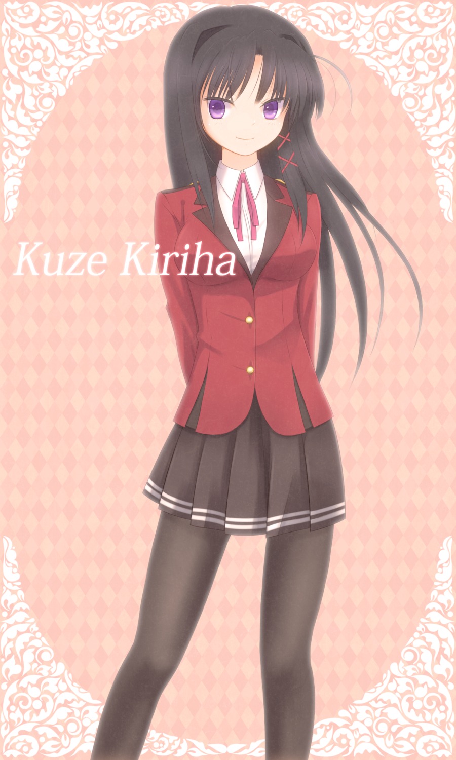 fortune_arterial, kuze_kiriha, mokkei, pantyhose, seifuku