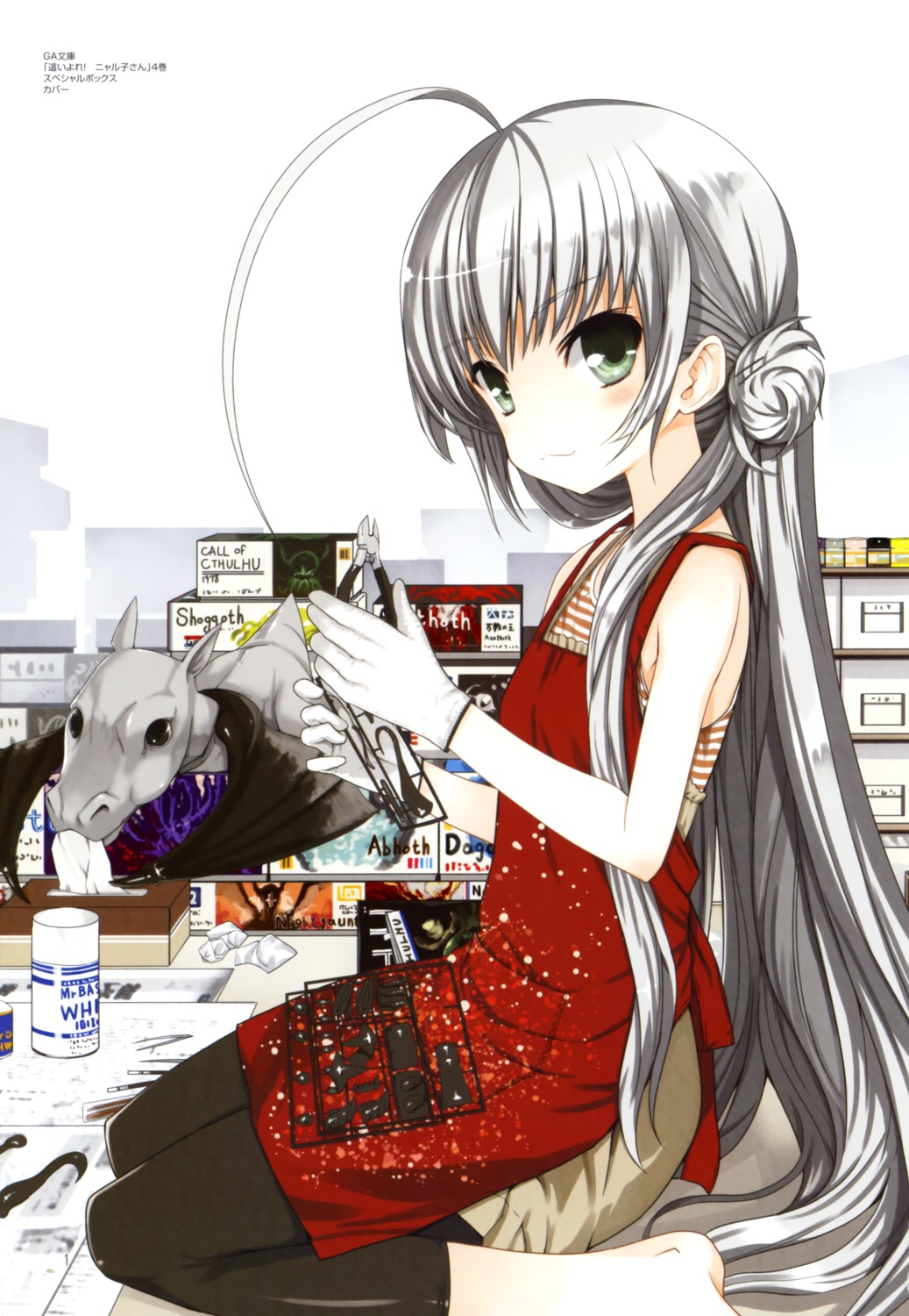 dress, haiyore!_nyaruko-san, koin, nyaruko, pantyhose, shantak-kun