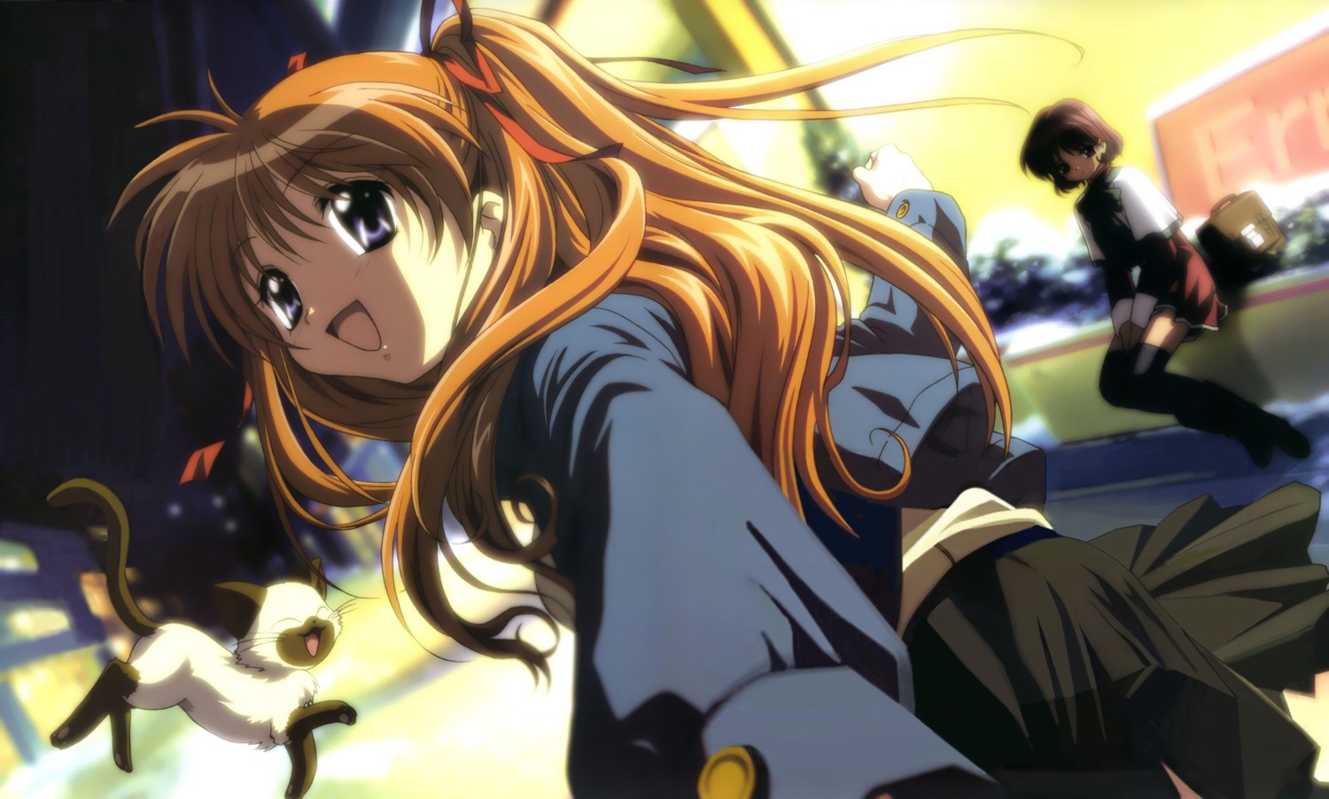 amano_mishio, ikeda_kazumi, jpeg_artifacts, kanon, neko, piro_(kanon), sawatari_makoto, seifuku