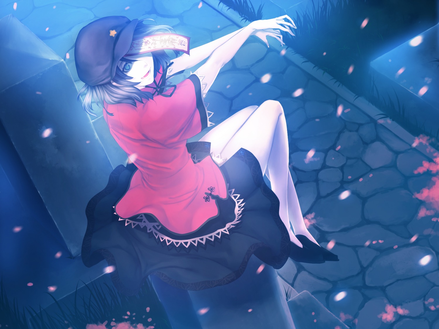 miyako_yoshika, porigon, touhou, wallpaper