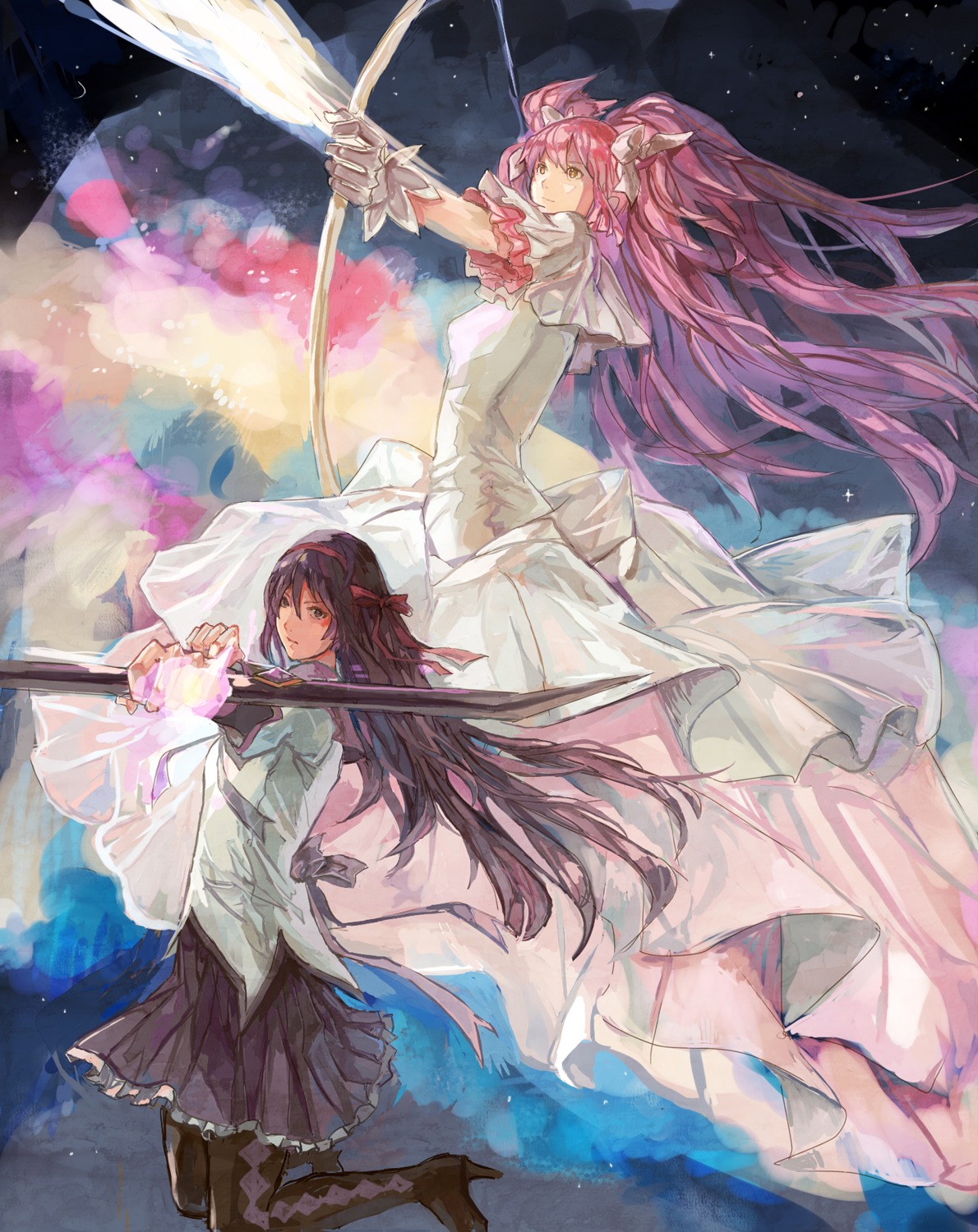 akemi_homura, kaname_madoka, mahou_shoujo_madoka_magica, pantyhose, tanukiudon-umai, ultimate_madoka