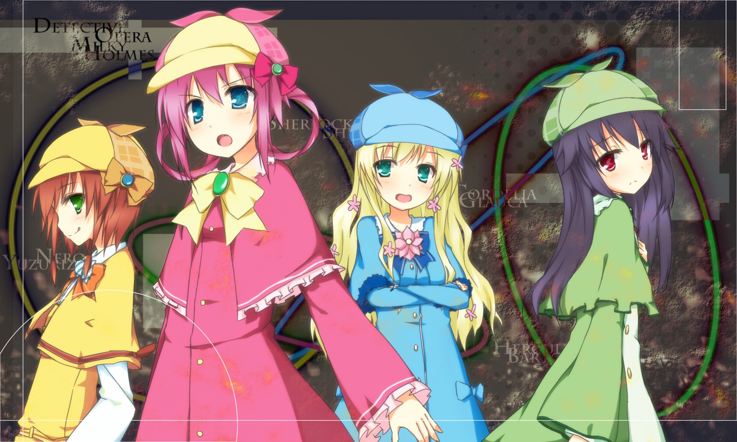an_(angular-angler), cordelia_glauca, hercule_barton, sherlock_shellingford, tantei_opera_milky_holmes, yuzurizaki_nero