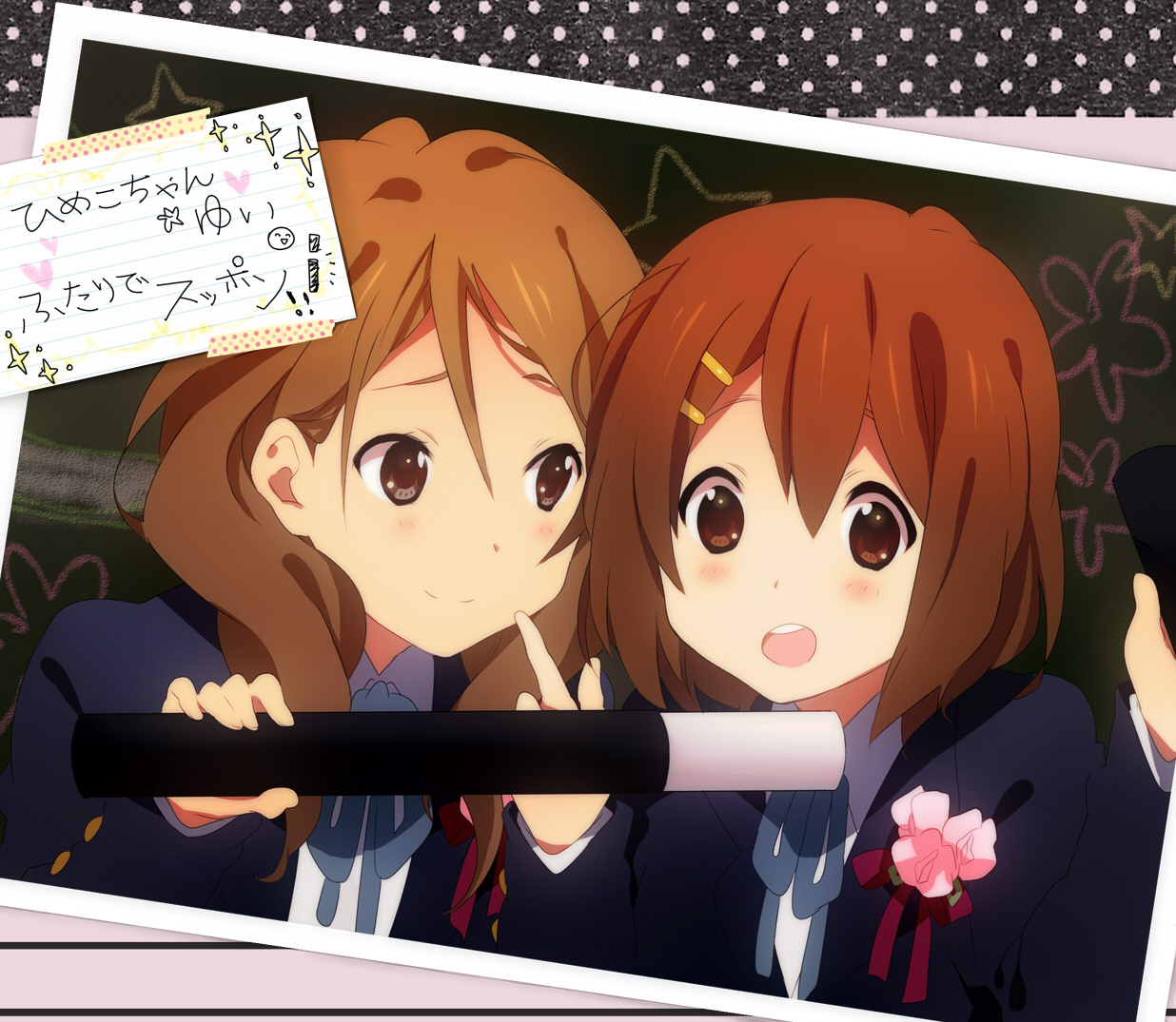 hirasawa_yui, k-on!, ousaka_nozomi, seifuku, tachibana_himeko