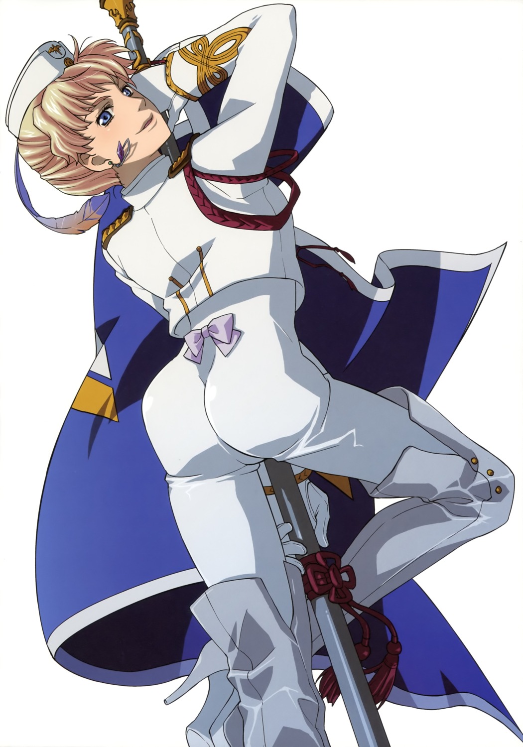 ass, macross, macross_frontier, sheryl_nome, shirakawa_ayako, uniform