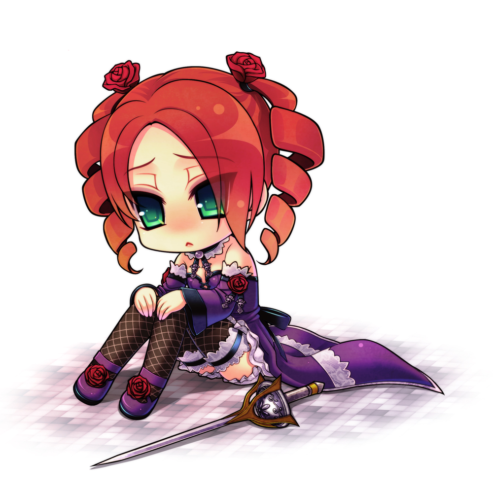 amy_sorel, byuune, chibi, dress, fishnets, gothic_lolita, lolita_fashion, soul_calibur
