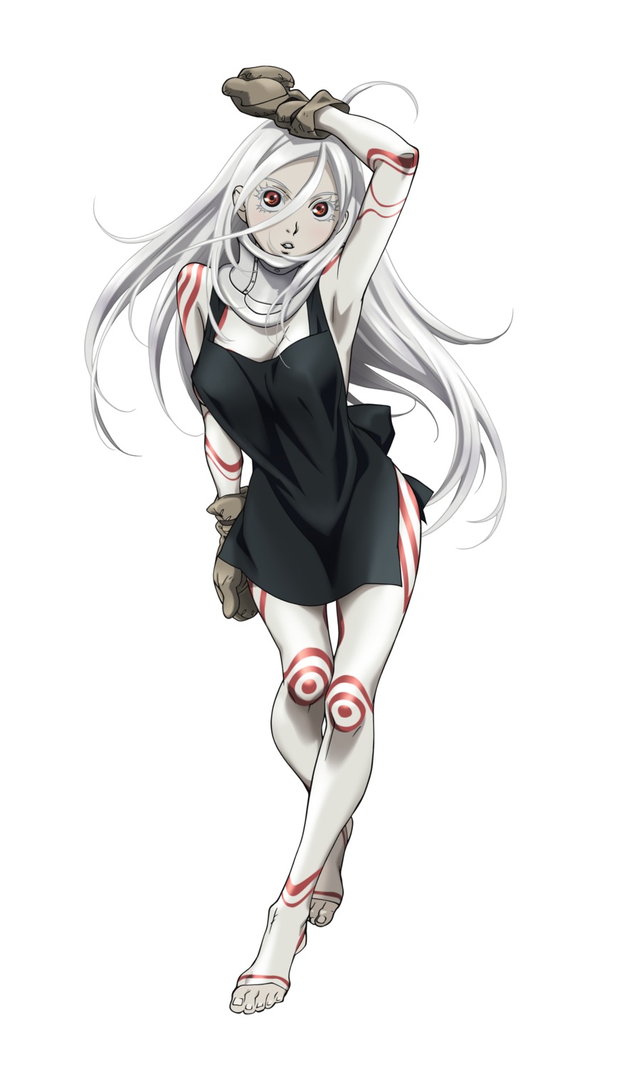 bodysuit, cleavage, deadman_wonderland, shiro_(deadman_wonderland), vector_trace, yamada_masaki