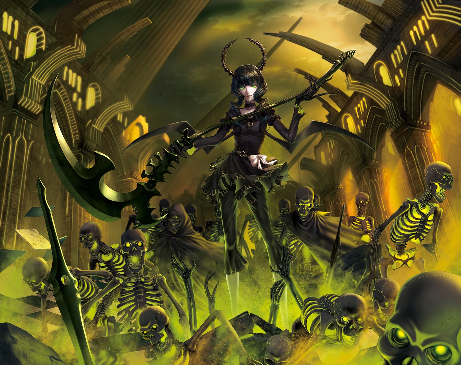 black_rock_shooter, dead_master, gyworz, vocaloid