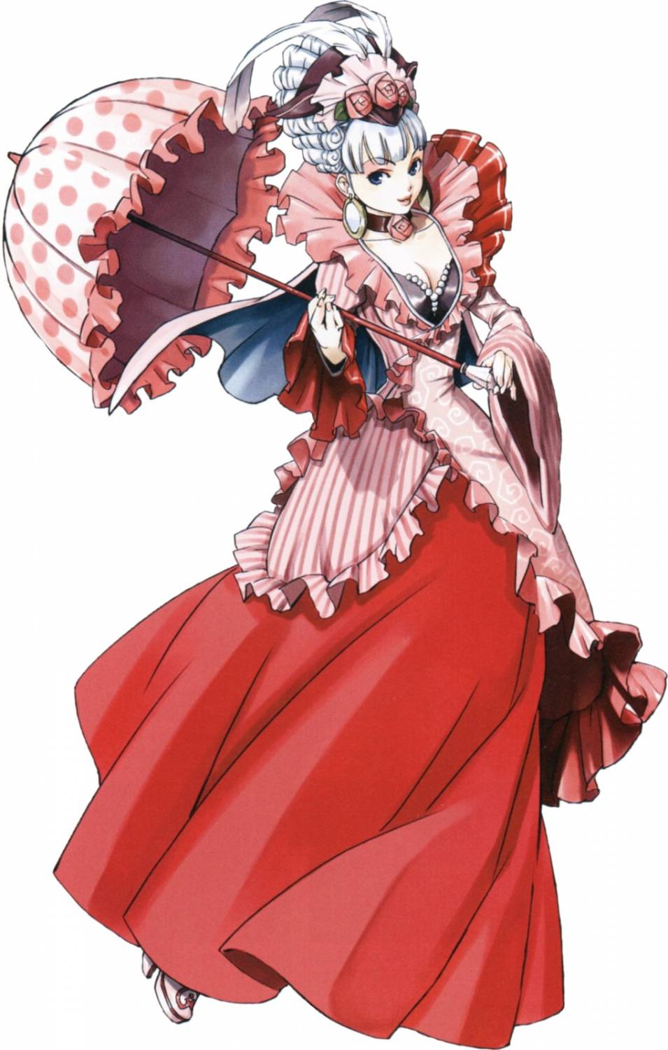 cleavage, dress, fujita_kaori, josephine, lolita_fashion, suikoden, suikoden_v