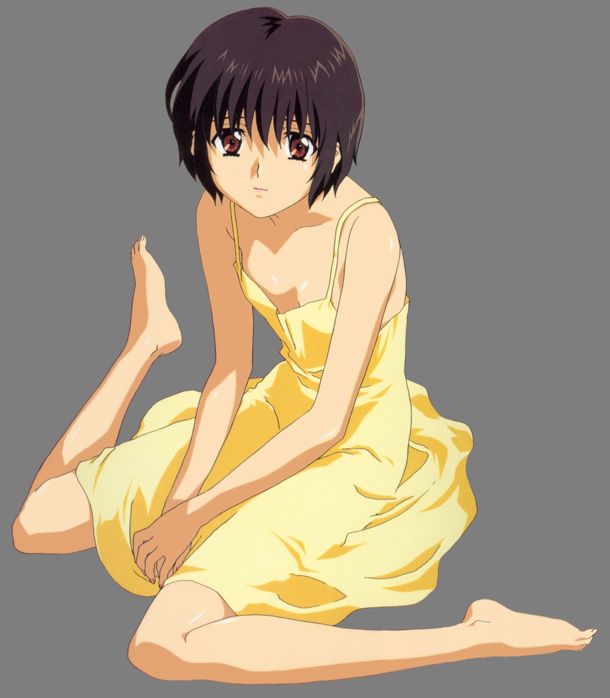 dress, no_bra, noir, screening, summer_dress, transparent_png, yuumura_kirika