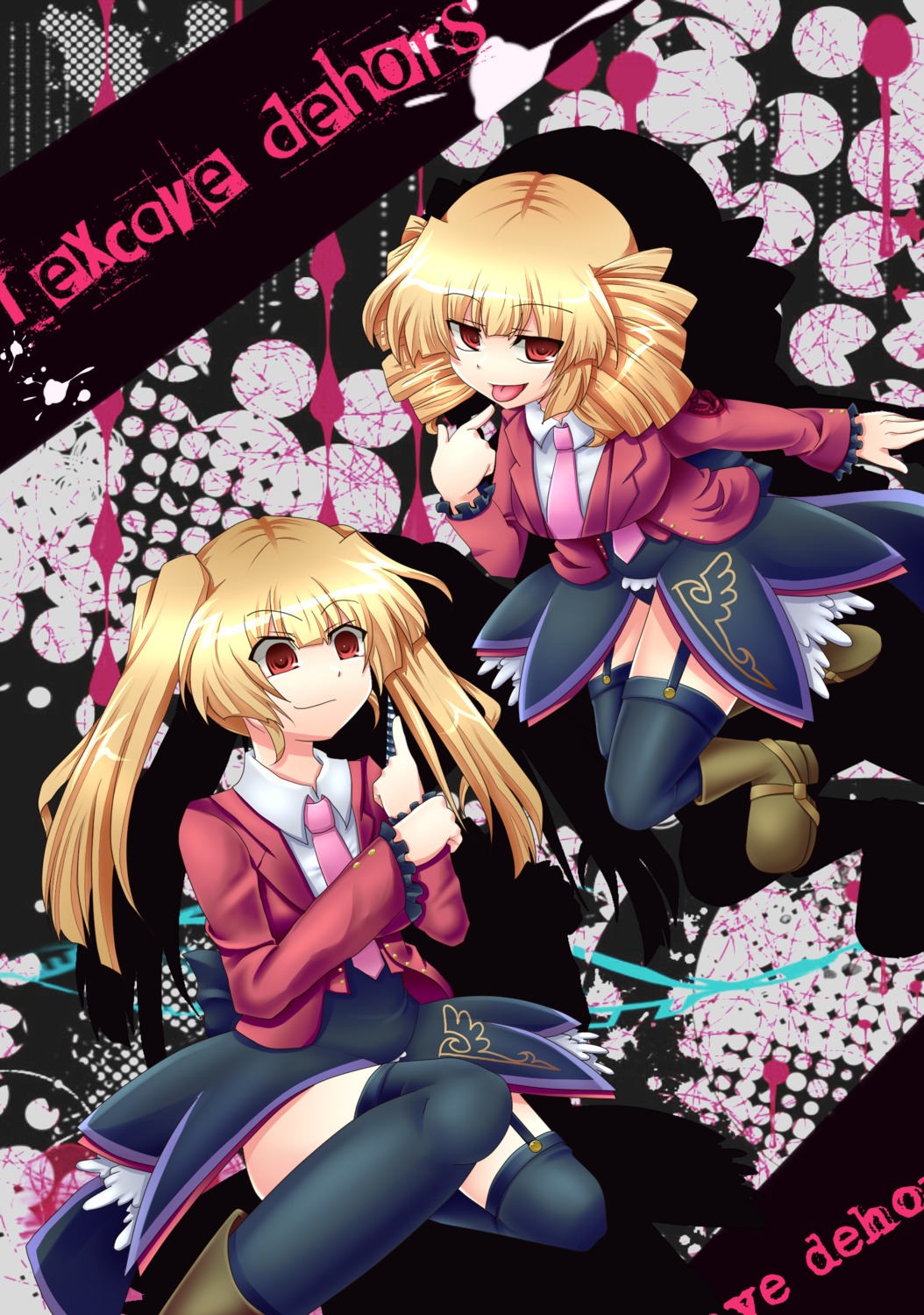 asmodeus, beelzebub, stockings, thighhighs, umineko_no_naku_koro_ni, yama