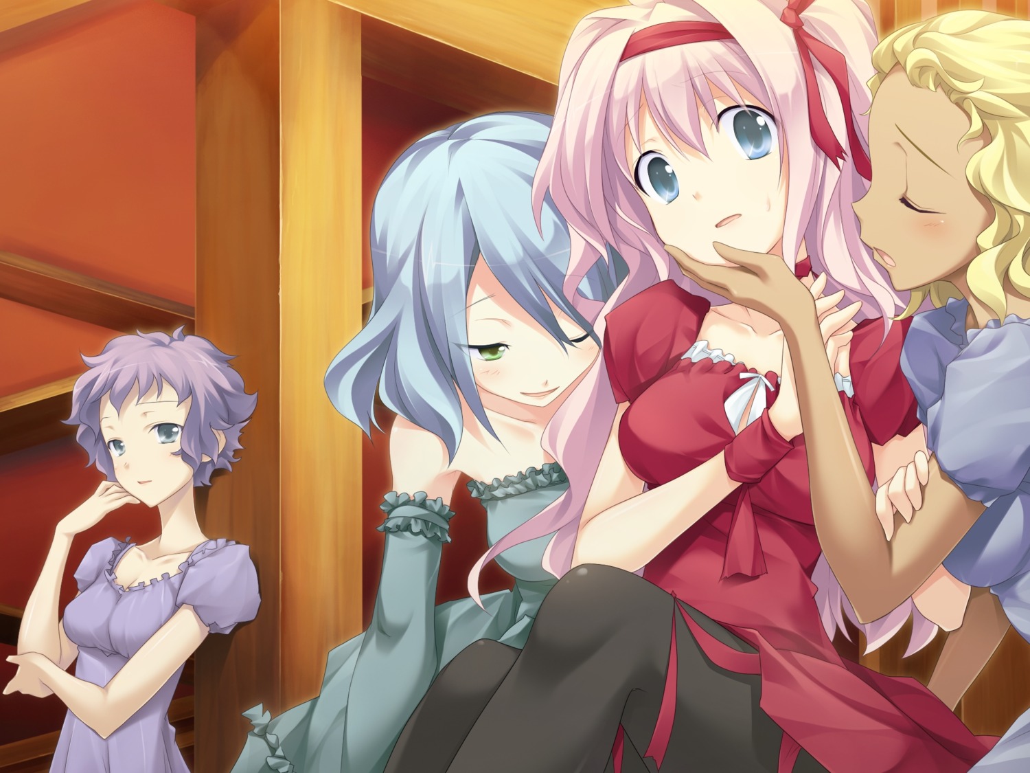 dress, fue, game_cg, pantyhose, rococo_works, vanitas_no_hitsuji, yuri