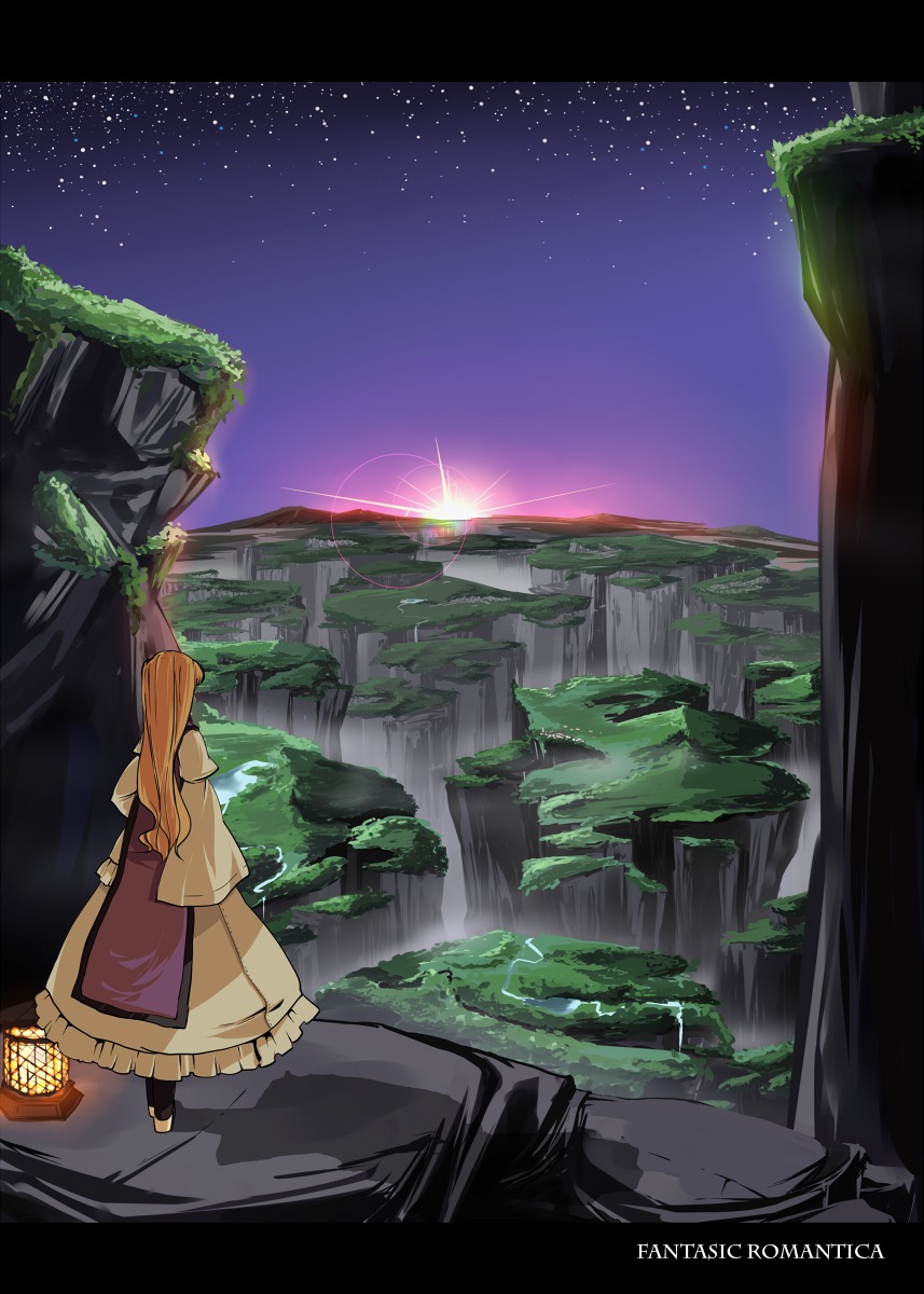 dress, garnet_(artist), landscape, touhou, yakumo_yukari