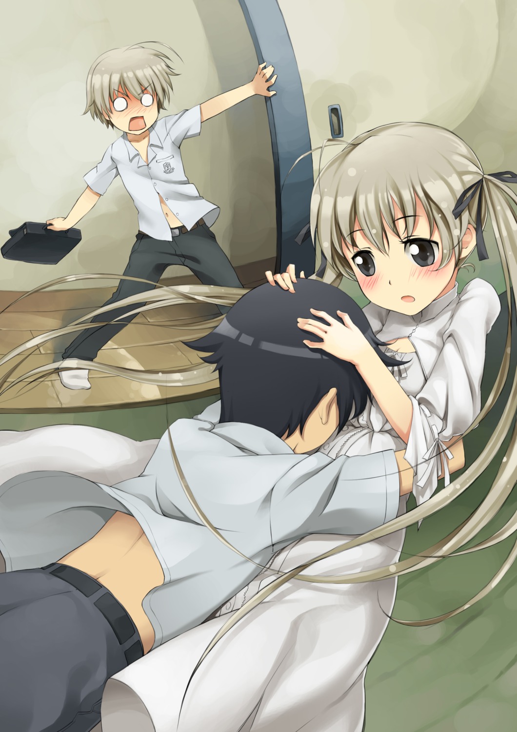 crossover, fengmu, kasugano_haruka, kasugano_sora, kousaka_kyousuke, ore_no_imouto_ga_konnani_kawaii_wake_ga_nai, yosuga_no_sora