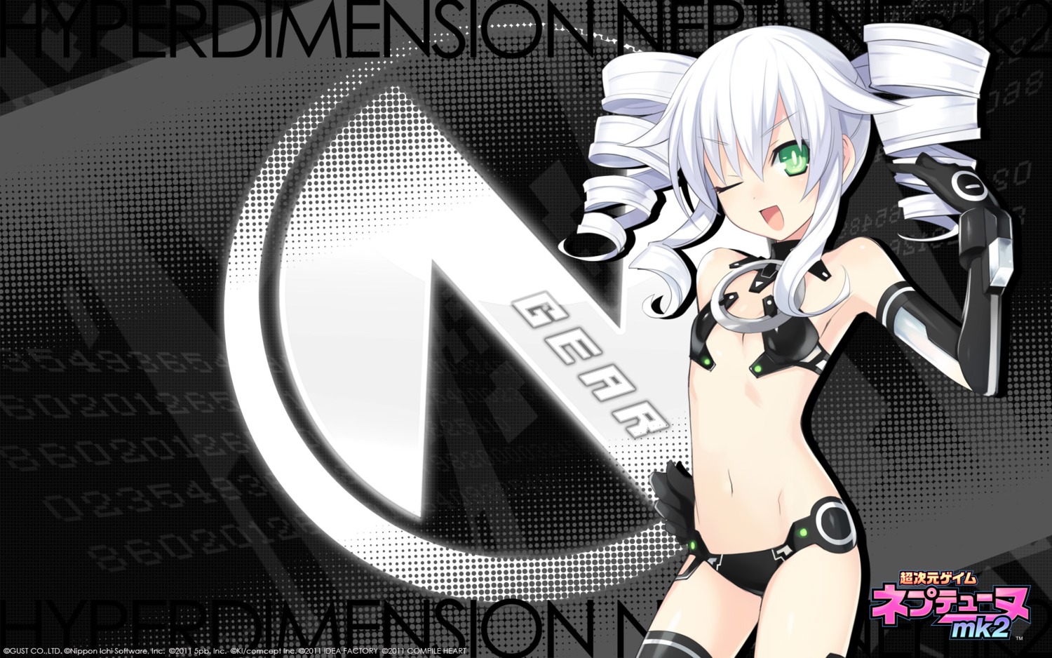 black_sister, bodysuit, choujigen_game_neptune, choujigen_game_neptune_mk2, compile_heart, tsunako, uni_(choujigen_game_neptune), wallpaper